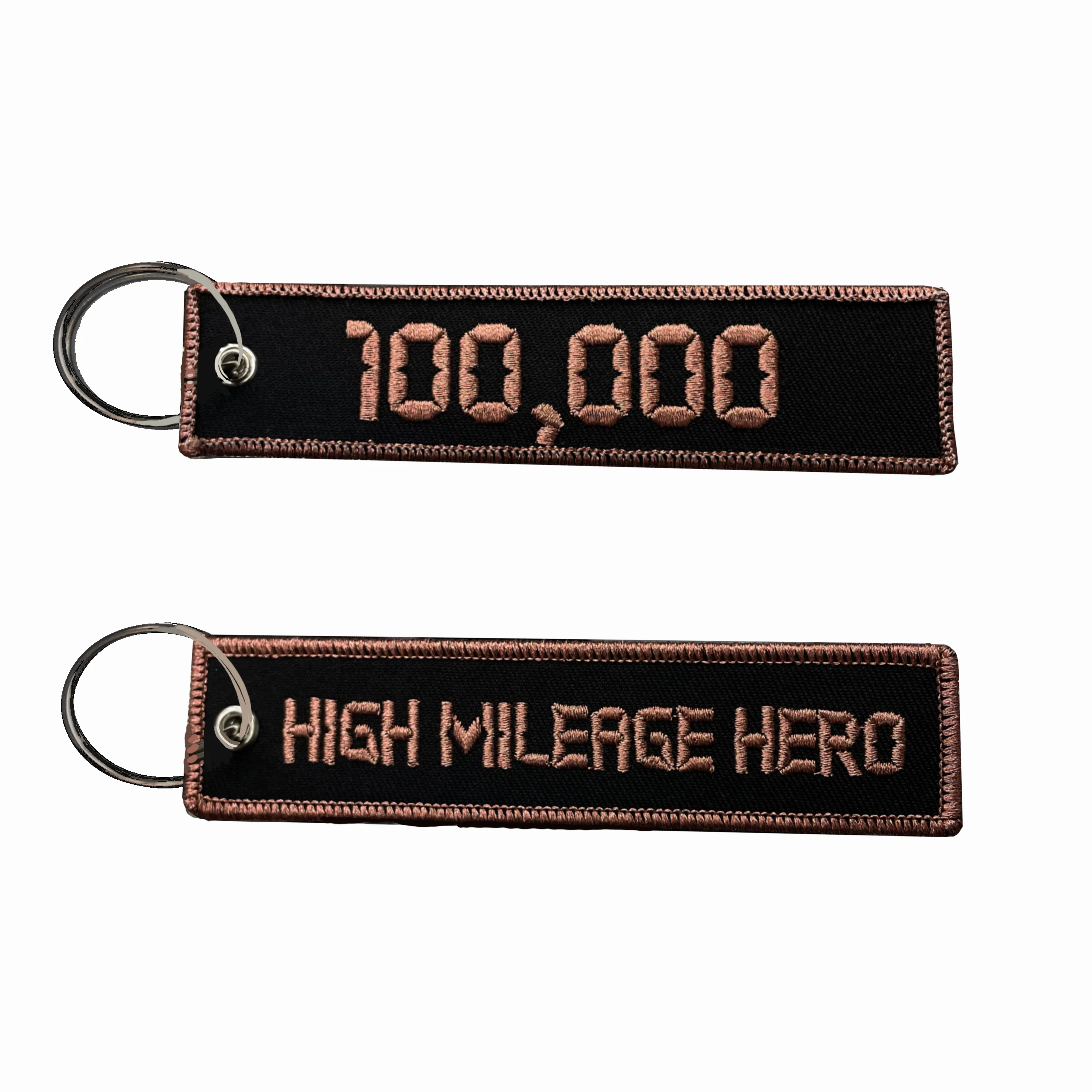 Fabric Keyring | High Mileage Hero - 100k - Image 2