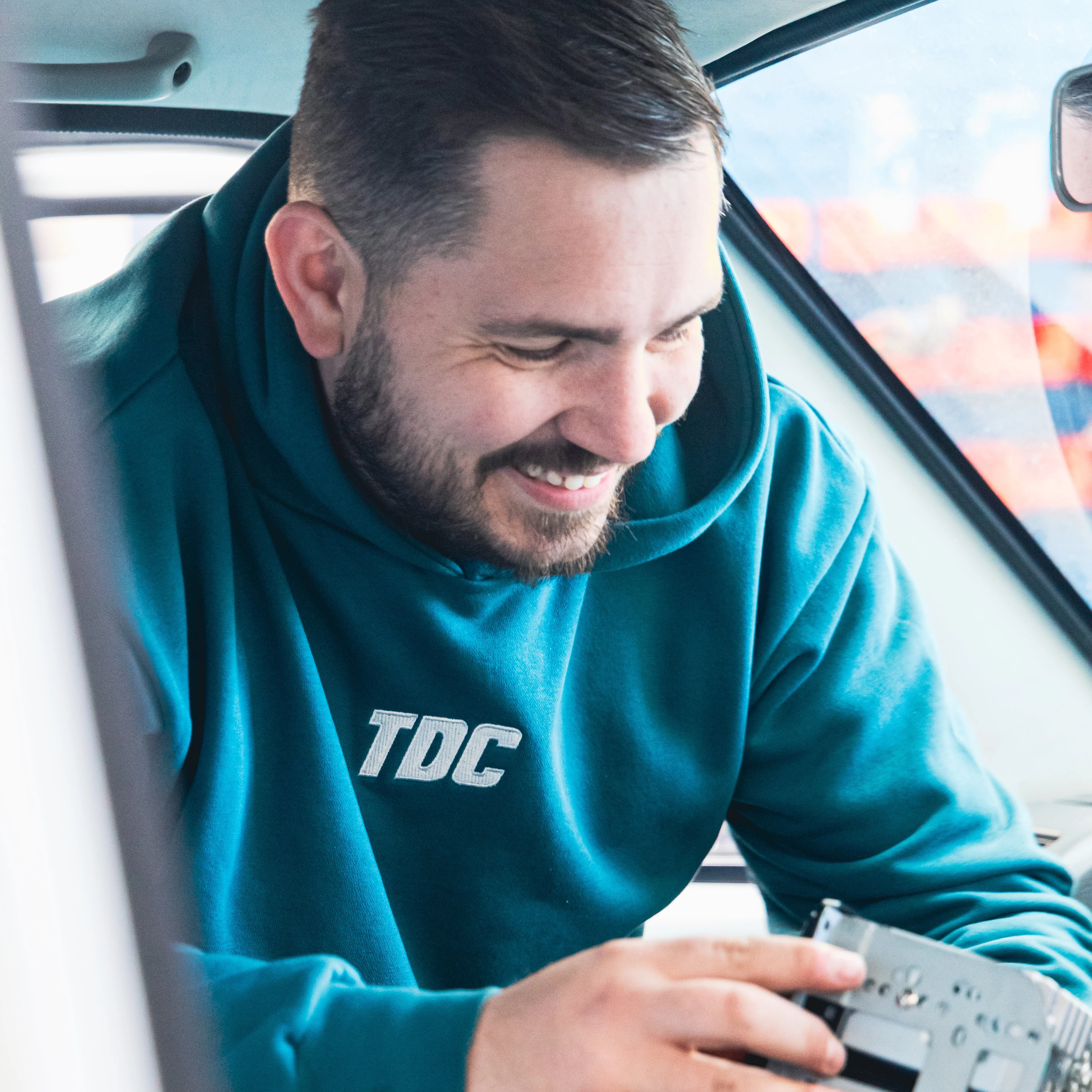 Heavyweight Hoodie | TDC Teal/Light Grey - Image 5