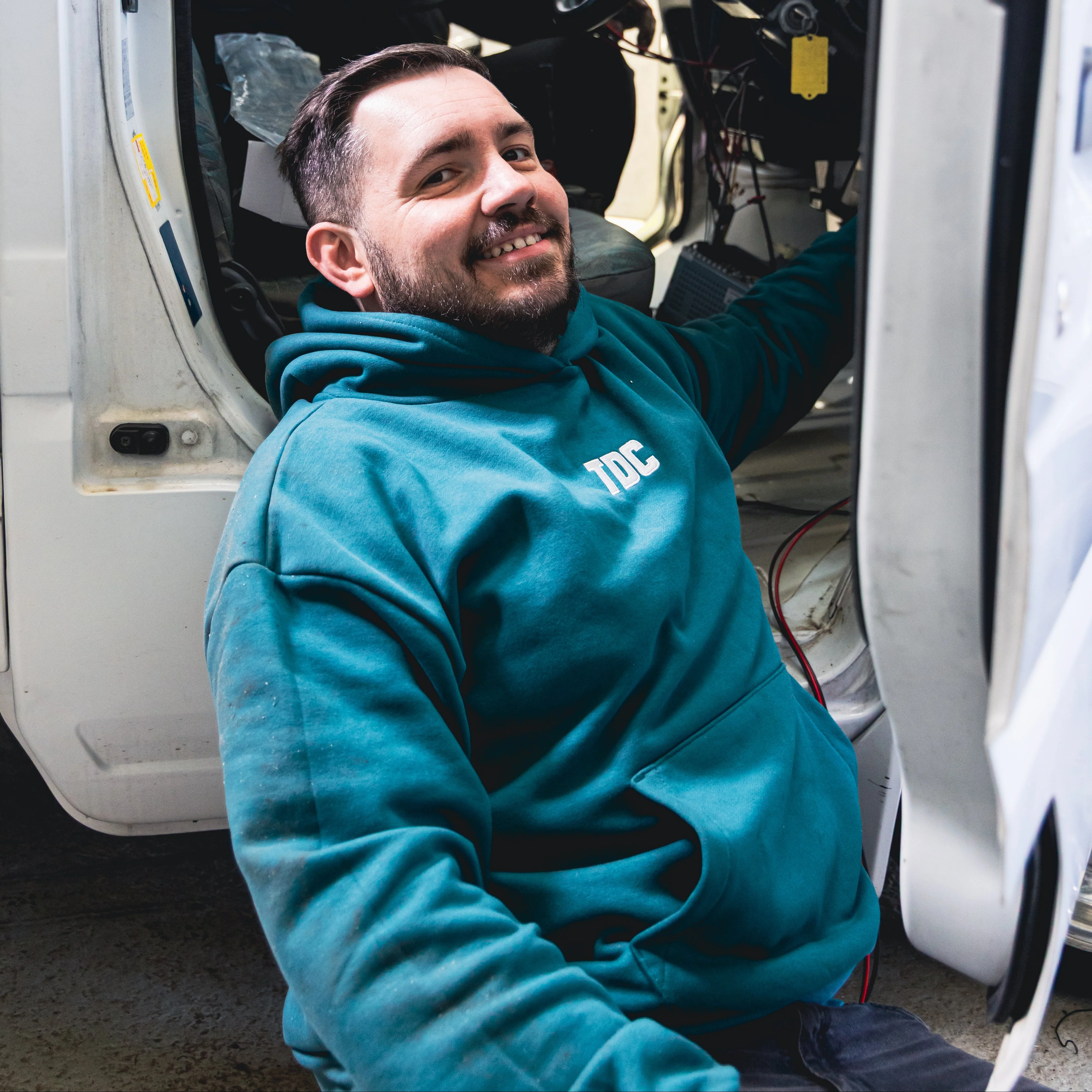 Heavyweight Hoodie | TDC Teal/Light Grey - Image 7